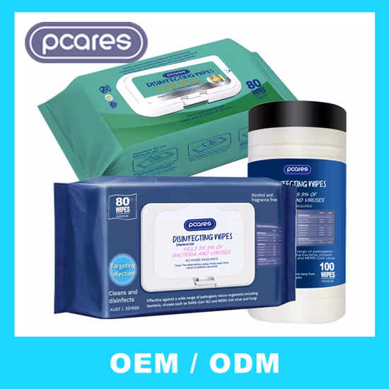 Customized Cleaning Disinfectant Antibacterial Complex Chlorine Disinfectant Wipes for Medical Equipment Made in China